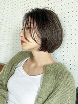 エニ 自由が丘(ENi)&nbsp;黒髪/グレーベージュ/レイヤーロング/前髪パーマ[自由が丘駅]