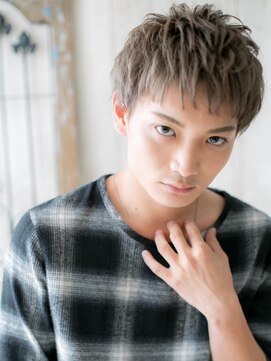 モッズヘア メン 上尾東口店(mod's hair men) 外国人風グレーベージュの束感フェザーマッシュヘアU上尾