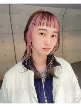 レコ 渋谷(LECO) フェイスフレーミングピンクインナーカラー