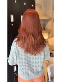 ロングカット/オレンジカラー