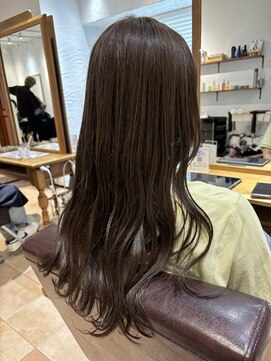 アマレット(Amaretto) 【モカグレージュ×ユル巻きロング】