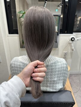 ウニレ バイ センス(unire by sense) 【ブリーチ2回】透明感グレージュカラー/