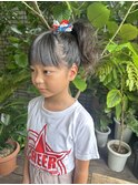 【hair salon W】キッズポニー