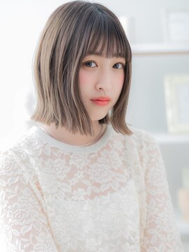 モッズヘア 越谷(mod's hair) ★ホワイトグレージュ美髪切りっぱなしくびれボブ20代30代★1