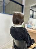 ぱつっとが可愛いミニボブ