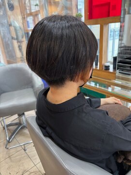 スタジオ アルファプラス 日暮里店(studio α+) カラーボブショートハイライト白髪ぼかし日暮里上野