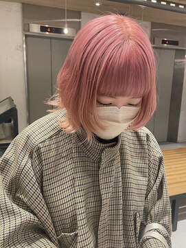 PINK/ハイトーン/ケアブリーチ/ダブルカラー