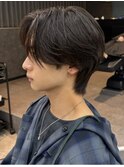 センターパートカルマパーマシャドウパーマメンズウルフ