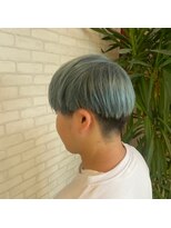 ビスイル 秋葉原店(Vis ill) 明るめペールグリーンカラー刈り上げショート