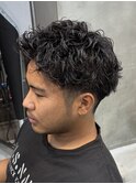調布メンズパーマツイストスパイラルパーマ波巻きパーマツイスパ