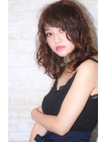 ソア 武蔵小杉(SOAR) 大人かわいい無造作カールとデザインカラー小顔ボブディ