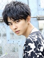 ネイビー(NAVY)&nbsp;グレイッシュアップパーマ