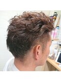 ツーブロ&ツイストパーマ