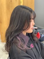 カーサ バイ ハミュウ たまプラーザ(CASA by Humium)&nbsp;20代30代☆大人可愛いラベンダーインナーカラーパーマセミディ