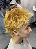 金髪スパイキーショート/メンズショート