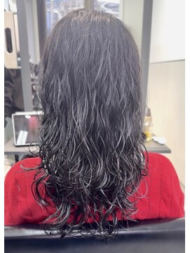 ヴェイン 渋谷(vain) ロングパーマプードルパーマミディアムレイヤーカット姫カット