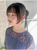 卒業式ヘア×カチモリ風
