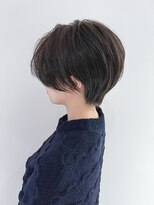 リコ(Rico)&nbsp;マッシュショート前髪長めハンサムショート黒髪ショート襟足短め