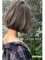 トルネード(TORNADO)&nbsp;外国人風前下がりレイヤーボブ×グレージュカラー　n7.5.9