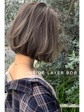 トルネード(TORNADO) 外国人風前下がりレイヤーボブ×グレージュカラー　n7.5.9