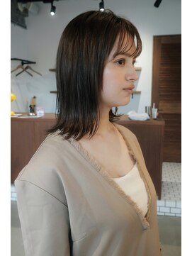 ハー(her) 切りっぱなしボブ × グレージュ|her 都立大学