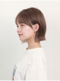 小顔大人ボブ暗めカラーミディアムデザインカラー