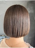 切りっぱなしボブ/ショートボブ/美髪/ブラウン/我孫子駅