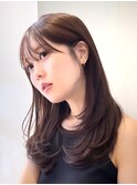 小顔/顔まわり/サイドバング/ワンカール/レイヤーカット/前髪