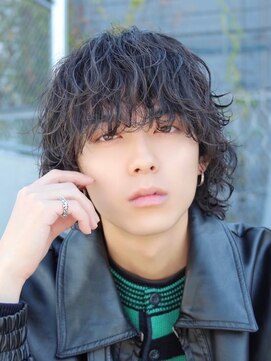 AI TOKYO+Sea MEN'S横浜 MEN'Sパーマ/MEN'Sカット【アイトーキョープラスシーメンズ】 横浜/ミディアムウルフ/スパイラル/シャドウパーマ