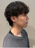 スパイラルパーマ マッシュウルフ メンズカット ツーブロック