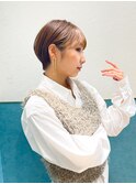 ハンサムショート/丸みショートボブ/20代30代40代50代/顔周り