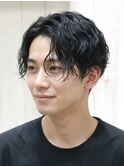 大人カッコイイ春メンズソフトツーブロックビジネス清潔感