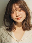 ミディアム20代30代ストレートレイヤー前髪なし前髪あり蕨駅