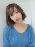 流しバング ショートボブ 切りっぱなし★★