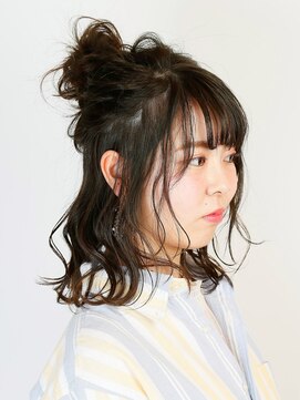ウェーヴ アズシュガー 浜松佐藤店(wave as sugar) 〈wave佐藤店〉ハーフアップ お団子ゆる巻き おくれ毛プリカール