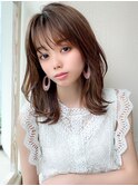 アフロートeri　くびれミディ　ひし形ヘア　流し前髪