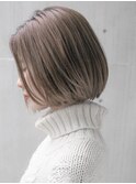 ミルクティーベージュ つやさらボブ