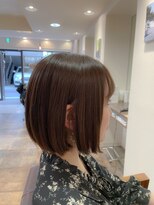 ヘアースパパズ(hairspaPAZ)&nbsp;前下がりナチュラルボブ　グレージュカラー 20代30代40代 祐天寺