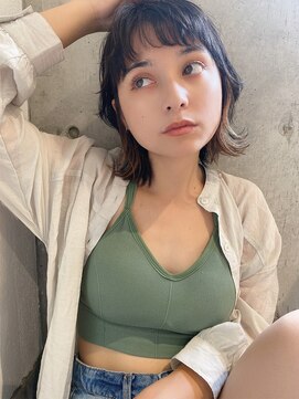 ルービック(Rubik's) ウルフレイヤーボブ×インナーカラー×毛先パーマ