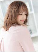 大人かわいいピンクブラウン小顔くびれミディc上尾20代30代40代