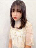 大人可愛い20代30代40代小顔フェイスレイヤー×アーモンドグレー
