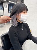 インナーカラーショコラアッシュヘルシースタイル波巻きぎゃう