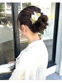 お団子ヘア♪結婚式アップヘア