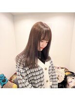 アンヘアー(UNHAIR by shiomiH)&nbsp;グレージュカラー/ココアベージュ/黒髪/ストレートヘア