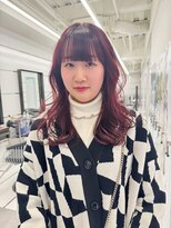 ギグスダブル 栄久屋大通店(gigs double)&nbsp;似合わせカット/ブリーチカラー/レッドパープル