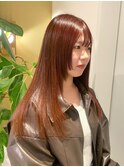 【 ito / 梅田 】レッドブラウンカラー×顔周りレイヤー