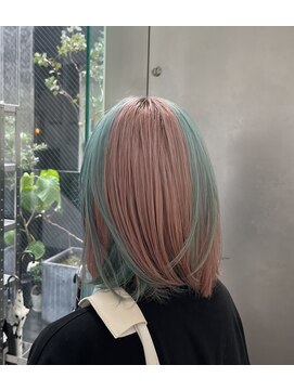 シェリ 天神(CHERIE) 福岡 ブリーチ ベージュ グレージュ ダブルカラー ハイライト