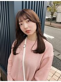 セミロング顔周りレイヤーおくれ毛前髪新潟東区松崎
