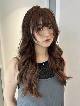 シェノン 表参道(CHAINON) ブリーチなしオレンジブラウン×顔周りレイヤーカット★