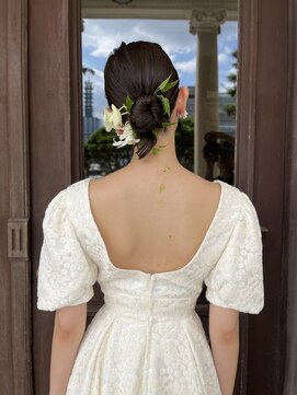 ヌープヘアーアイス(NUUP.hair ici) 20代30代◎結婚式アッシュカラーこなれ大人まとめ髪シニヨン